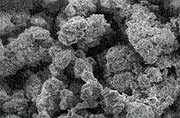 Magnified image of aluminum hydroxide prior to micronization